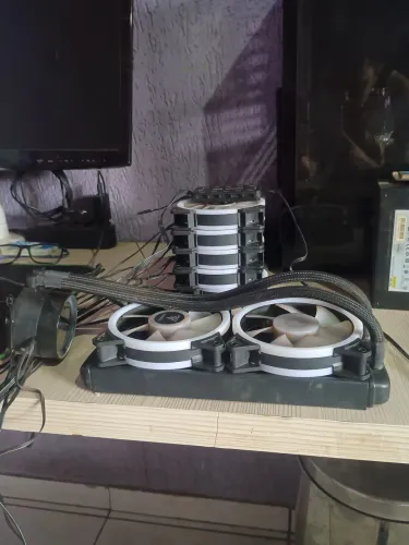 walter cooler gamdias + 5 cooler com rgb e controladora