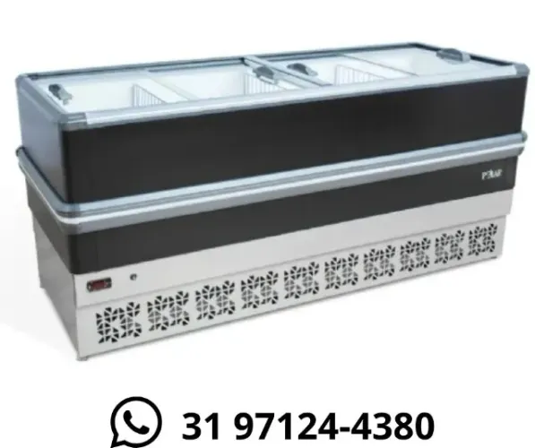 Ilha de Congelados 2M Vidro Reto Polar