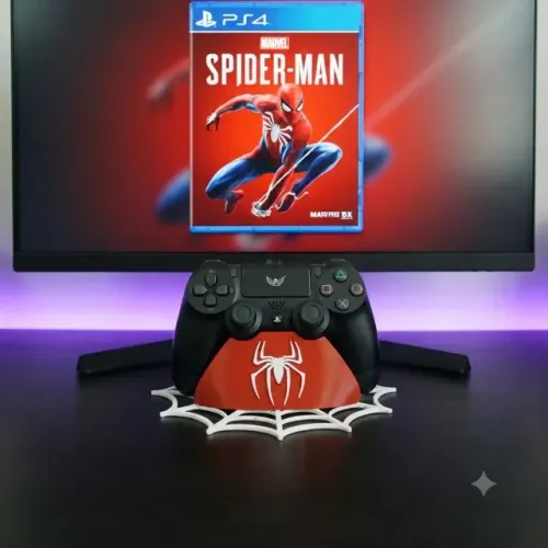 Suporte/Base para controle PLAYSTATION - Homem Aranha - Spider Man.