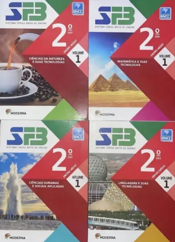 Livro Farias Brito 1° e 2° ano+livro de inglês