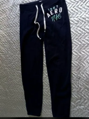 Calça moletom azul marinho aéropostale cintura baixa PP