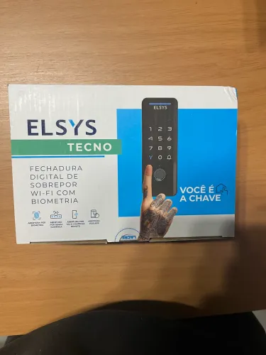 Fechadura Digital de Sobrepor, Abertura por senha ou tag, Tecno, Preta, DS4100V, Elsys