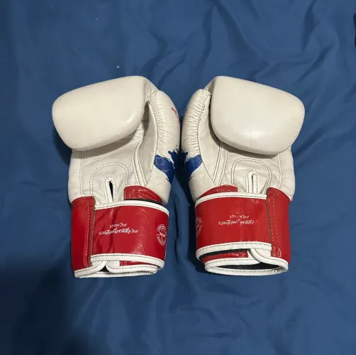 Luvas e caneleira de Muay Thai/kickboxing, original tailandês, Fairtex e top king 