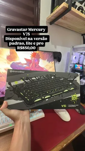 GRAVASTAR V75 STEALTH BLACK NOVO E LACRADO