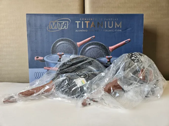 Kit panela e frigideira MTA Titanium Ceramic Flon