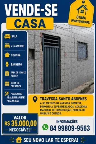 CASA A VENDA PRÓX A POMPEIA