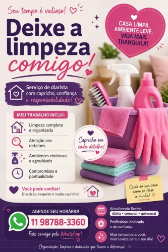 Limpeza Residencial (casas e apartamento 