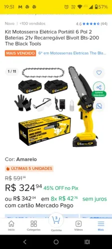 Promoção mini moto serra 