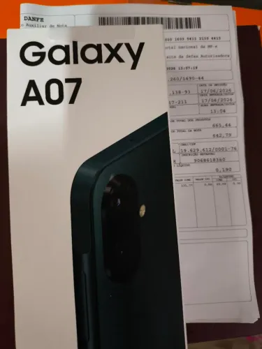 Samsung Galaxy A07 Novo Lacrado + Nota Fiscal 17/06/2026