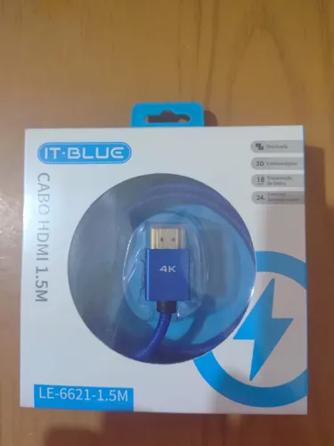 Cabo HDMI 2.0 Ultra HD 4K 1.5m Blindado Conector Banhado a Ouro - IT-BLUE
