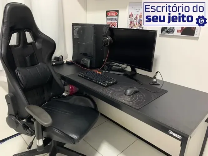 Escrivaninha 1,5m Reforçada NOVA Mesa Estilo Industrial Multiuso para Computador Notebook