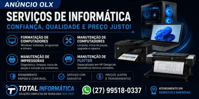 Assistência Técnica em Informática | PC, Notebook, Impressora e Plotter
