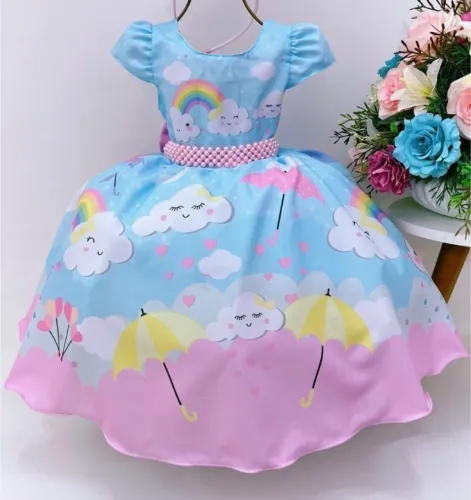 Vestido chuva de amor infantil