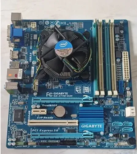 Kit Placa-Mãe Gigabyte GA-Z77M-D3H ,ddr3 de 3? geração