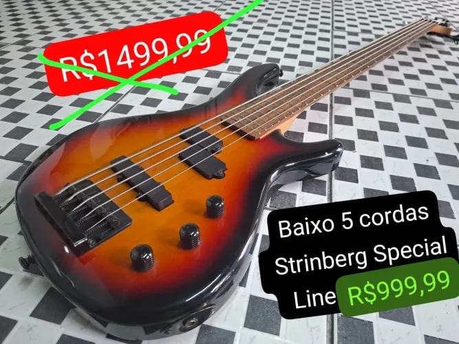 Baixo Strinberg 5 cordas contrabaixo