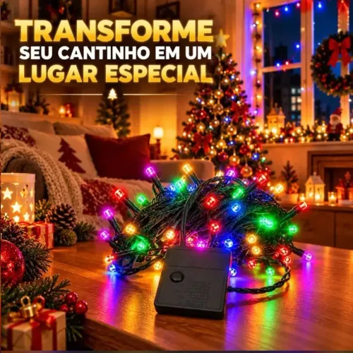 Pisca pisca tradicional com 10 metros 100 lâmpadas temos todas as cores