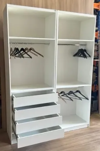 CLOSET MODULADOS - CABIDEIRO COM GAVETAS - NOVO - 100% MDF