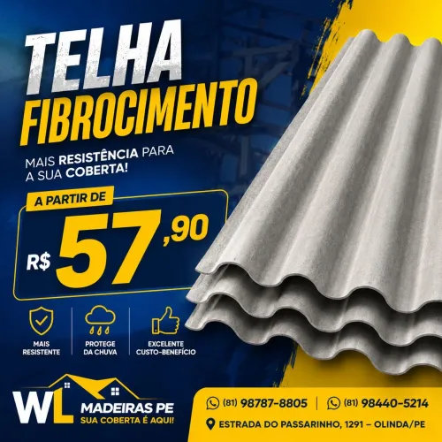 Telha Fibrocimento com Entrega Rápida!