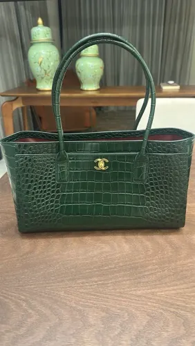 Bolsa Chanel crocro verde lançamento nova