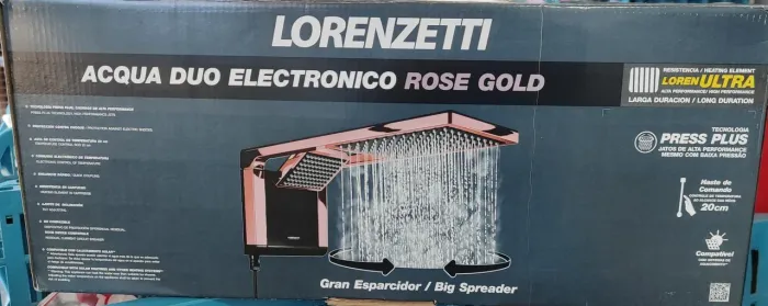 Chuveiro e ducha 2 em 1 lorenzetti acqua duo ROSE GOLD ( NOVO)