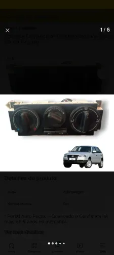 Controle comando ar condicionado gol G3 G4