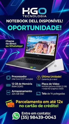 Vendo Dell Inspiron 14 5458 - branco - zerado