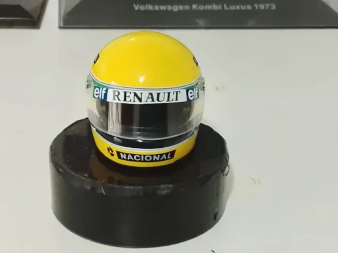 Miniatura Capacete Ayrton Senna 1/8 Lotus Renault 97t
