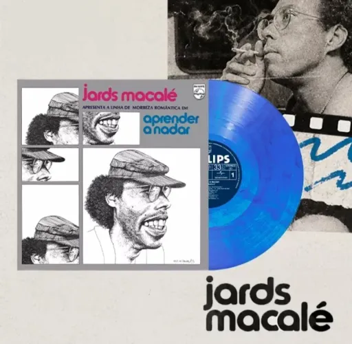 LP Aprender a Nadar - Jards Macalé - Disco de Vinil Azul Opaco Esfumaçado