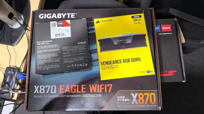 Kit Ryzem 7 9700x / x870 Eagle Wifi7 / 32GB Corsair Vengencia DDR5 6000 Mhz