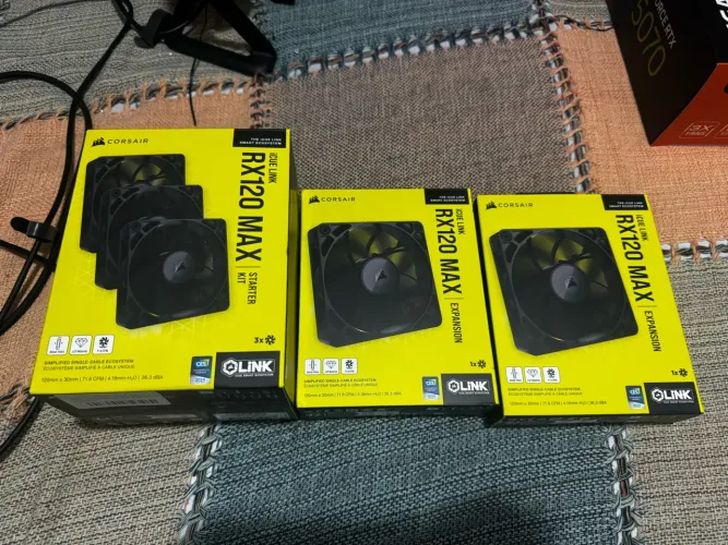 Kit 5 ventoinhas Corsair RX MAX 120mm ICUE Link