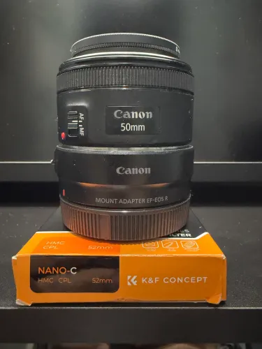 Lente Canon 50mm 1.5 + Mount Adapter Original + filtro
