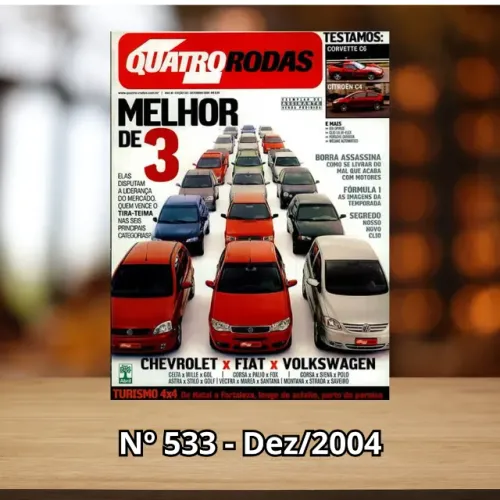 Kit 4 Revistas Quatro Rodas 2004 ou escolha de outros anos