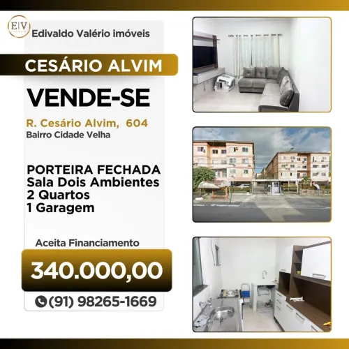 Vendo apto no residencial Cesário Alvim Cidade Velha 