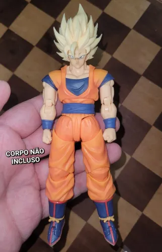 Cabeça Head Ssj2 Worm Goku para SHF SH S.H. Figuarts Bandai Demoniacal Fit Dragon Ball Z