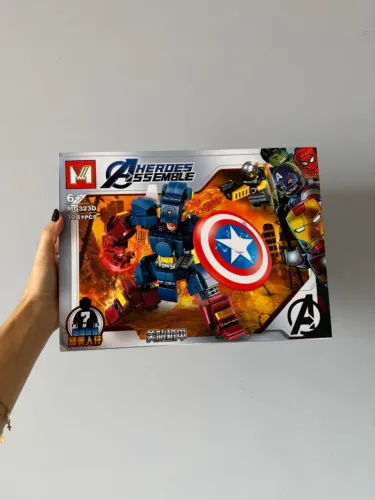 Conjunto de blocos da linha Heroes Assemble Tipo Lego