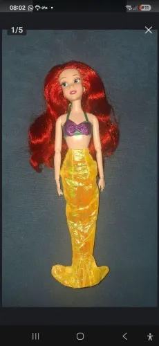 Boneca barbie aríel Sereia