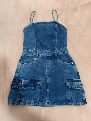 Vestido Jeans P - NOVO - Renner