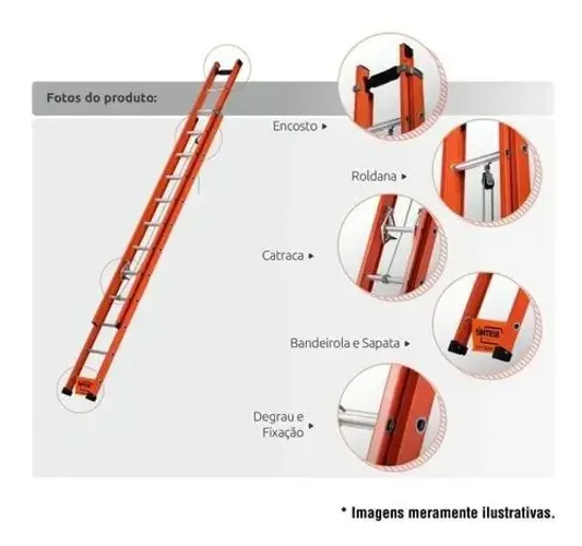 Escada 6 metros, dois lances