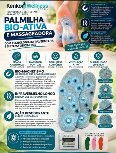 Palmilha Magnética para saúde