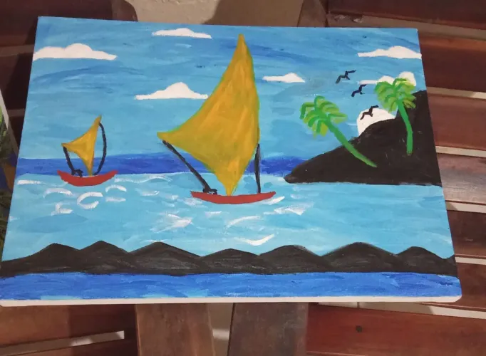 Lindo quadro de paisagem pintado à mão o pequeno 20 o grande 30 na promoção