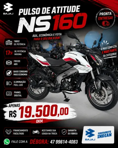 DOMINAR NS160 ZERO KM DIRETO DA CONCESSIONARIA