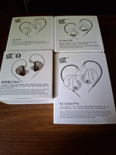 Kit fones de ouvido KZ - Saga, Castor pro, D-fi, Libra