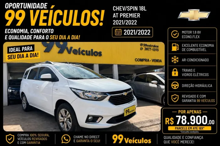 Chevrolet Spin Premier 1.8 8V Econo.flex 5P Aut. 2022