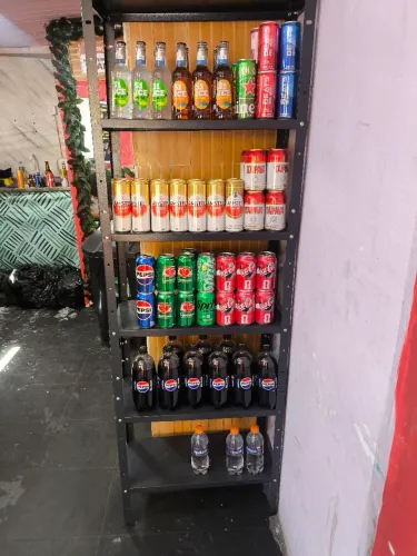 Prateleira de aço inox preta 