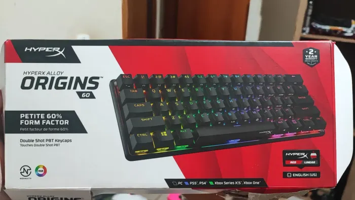 TECLADO HYPERX ALLOY ORIGINS 60% (COM CAIXA)