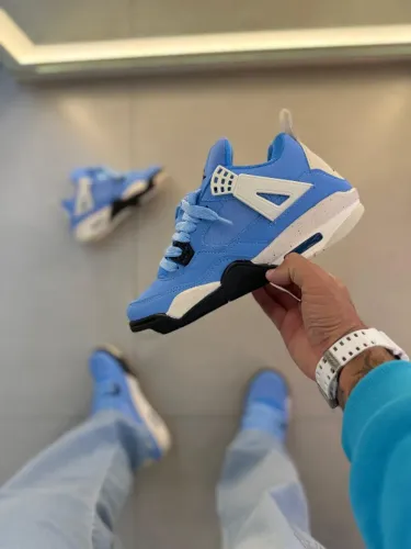 Tênis Nike Jordan 4 University Masculino Premium Cor: Azul - Disponível 38 AO 43