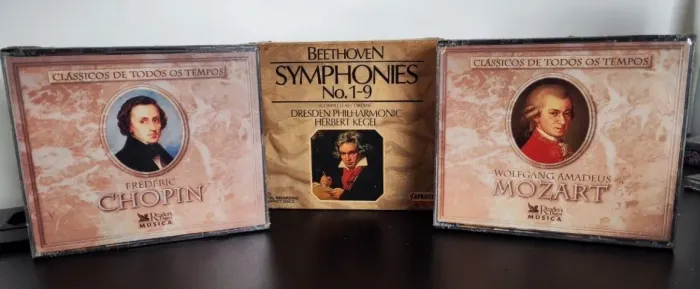 COLEÇÃO MÚSICA CLÁSSICA - MOZART E CHOPIN LACRADOS + BOX BEETHOVEN