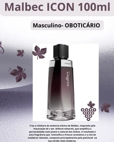 Malbec Icon 100ml, O Boticário 
