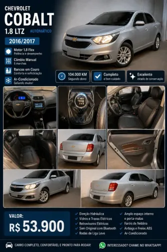 Chevrolet Cobalt LTZ 1.8 8V Econo.flex 4P Mec. 2017