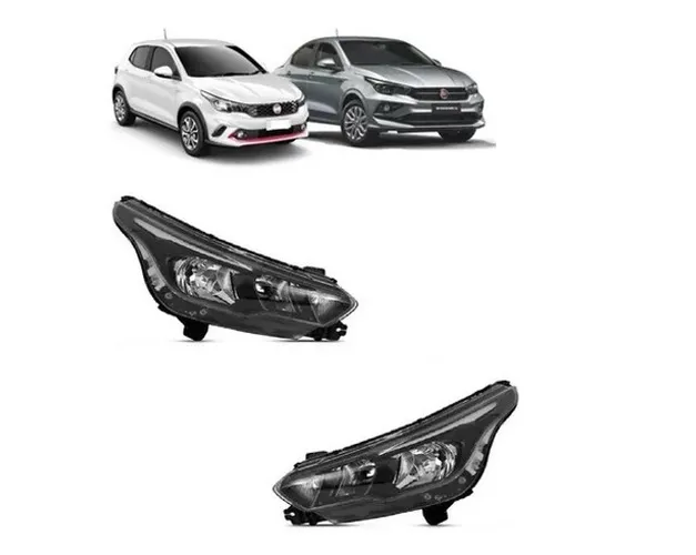 Par Farol Mascara Negra Fiat Argo Cronos 2018 2019 2020